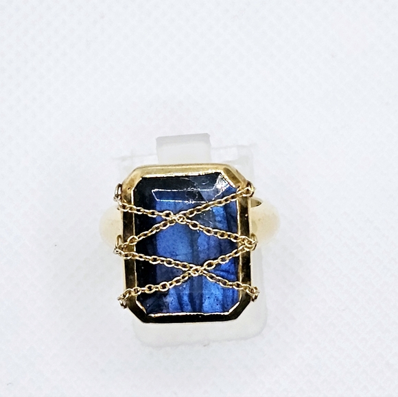 Gems En Vogue Jewelry - Designer Kristen Amato 8.60ctw Labradorite Ring 14k/925 Sz 6!